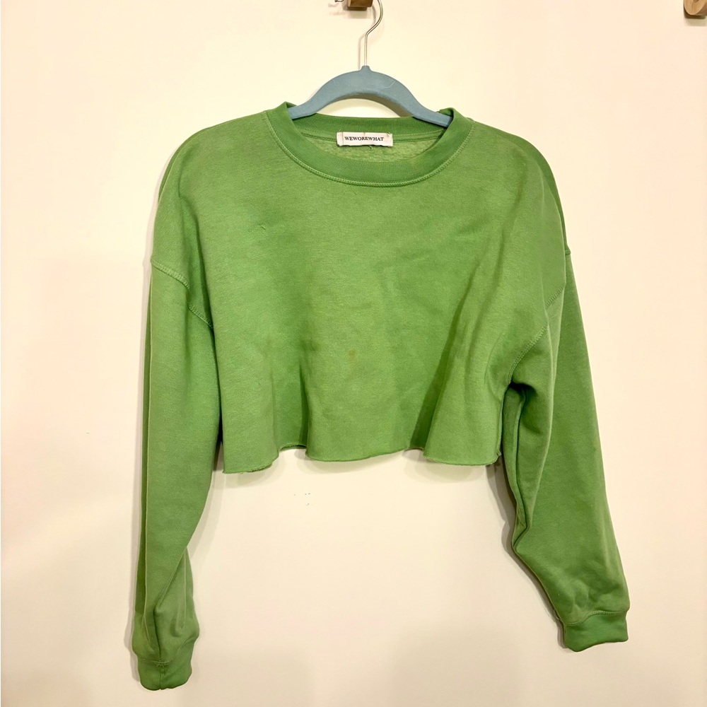 Adorable cropped green crew neck
Tag says “we wore what” not sure where i got it